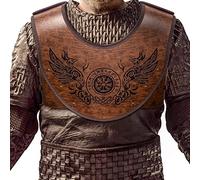 HiiFeuer Phoenix Vegvisir Armure de poitrine en cuir PU gaufré, Armure de poitrine de guerrier viking, Armure de chevalier médiéval pour les activités de cosplay LARP