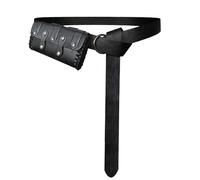 HiiFeuer Sac à Ceinture médiéval en Faux Cuir avec Anneau en O, Pochette de Ceinture Renaissance Cosplay, Sacoche de téléphone Portable pour Ren Faire (Noir A)