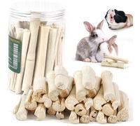 HIIMALEX Bunny Snacks Bâtonnets de friandises molaires en bambou pour lapins, cochons d'Inde, hamsters et petits animaux 300 g