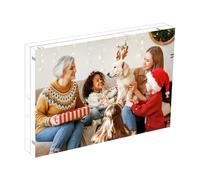 HIIMIEI Cadre photo en acrylique - 10 x 15 cm - Cadres photo magnétiques - Transparent…