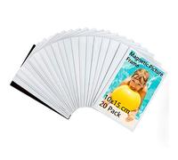 HIIMIEI Cadres Photos Magnétiques pour Réfrigérateur Convient aux Photos de 10 x 15 cm, Magnets Photo Cadre pour Le Frigo Casier Armoire de Bureau (Paquet de 20)