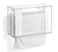 HIIMIEI Distributeur mural en acrylique pour essuie-mains pliés - Parfait pour le bureau et le mur et utilisation pour la cuisine, les comptoirs, la salle de bain, le restaurant