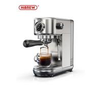 Machine à café expresso HiBREW H10B pression d'extraction 20 bars réservoir d'eau amovible semi-automatique de 1,3 L argent Argent