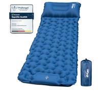 HiiPeak Matelas Camping Portable - Matelas Gonflable 1 Place avec Oreiller & Pompe à Pied Tapis de Couchage Matelas Randonnée Bleu Ultraléger pour Camping, Voyage, Randonnée (Bleu)