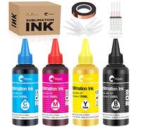 Hiipoo Bouteilles rechargeables d'encre par sublimation avec bande chauffante pour imprimantes à jet d'encre ET2400 XP4105 XP4100 ET2720 ET2760 ET2750 ET4800 ET-2800 ET-2803 ET-2850