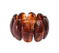 HIIXHC Bracelet extensible en résine pour femme - Perles acryliques - Bracelet extensible large et irrégulier - Bijoux fantaisie pour femme, 7 inches, Résine, Pas de gemme