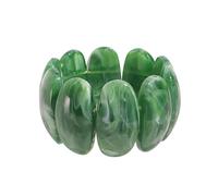 HIIXHC Bracelet extensible en résine pour femme - Perles en acrylique - Bracelet extensible large et irrégulier - Bijoux d'été pour la plage - Pour les vacances, 7 inches, Résine, Pas de gemme