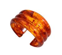 HIIXHC Bracelet jonc large en résine gelée pour femme - Bracelet jonc géométrique irrégulier en plastique - Bijoux pour femme - Essentiels de plage pour les vacances, 7 inches, Résine, Pas de gemme