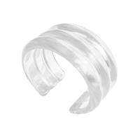HIIXHC Bracelet jonc large en résine gelée pour femme - Bracelet jonc géométrique irrégulier en plastique - Bijoux pour femme - Essentiels de plage pour les vacances, 7 inches, Résine, Pas de gemme