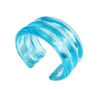 HIIXHC Bracelet jonc large en résine gelée pour femme - Bracelet jonc géométrique irrégulier en plastique - Bijoux pour femme - Essentiels de plage pour les vacances, 7 inches, Résine, Pas de gemme
