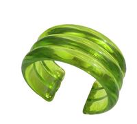 HIIXHC Bracelet jonc large en résine gelée pour femme - Bracelet jonc géométrique irrégulier en plastique - Bijoux pour femme - Essentiels de plage pour les vacances, 7 inches, Résine, Pas de gemme