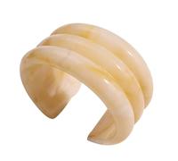 HIIXHC Bracelet jonc large en résine pour femme - En acrylique - Motif géométrique irrégulier - Cadeau pour femme - 17,8 cm - Résine sans pierre précieuse, 7 inches, Résine, Pas de gemme