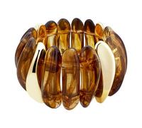 HIIXHC Bracelets en résine extensibles pour femmes avec perles en acrylique - Bracelets à jonc étirables - Larges bracelets géométriques irréguliers pour le poignet - Bijoux d'été de plage pour les