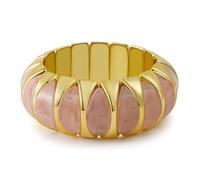HIIXHC Bracelets épais en acrylique pour femme - Bracelets extensibles en résine dorée pour femme, Medium, Acrylique, Pas de gemme
