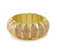 HIIXHC Bracelets épais en acrylique pour femme - Bracelets extensibles en résine dorée pour femme, Medium, Acrylique, Pas de gemme