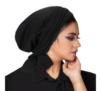 Hijab a Enfiler Bonnet Chimio Foulard Cheveux Femme Bandana Violet Turban Pour Musulman Noir Soie Jaune Musulmane Blanc Bleu Vert Sport Foulards Cancer Été Niqab Rouge