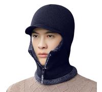 Hijab A Enfiler En Soie foulardss Pour Femmes Chapeau hommes hiver chaud Plus polaire laine chapeau bavoir un automne et hiver cyclisme vélo électrique Femme Carre 100 Cm Cheveux Bleu (Navy, One Size)