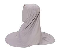 Hijab instantané pour femme | Écharpe hijab élégante et respirante - Accessoires légers et antidérapants pour un usage quotidien, prière, mariage, natation, gris, Refer to description