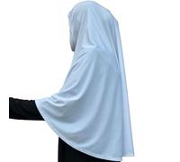 Hijab instantané XL une pièce Al Amira avec couvre-menton idéal pour la maison/bureau/mosquée/Madrassa/Umrah/Hajj/Ramadan/Aïd/cadeau, Blanc uni., Taille unique