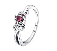 HIJAN Déclaration Anneaux Délicat Tendance Simple Argent Plaqué Rose Anneau De Mariage for Elle (Style : argent)