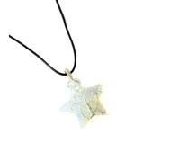 Hijet Pendentif en forme d'étoile en opalite en forme d'arbre de vie avec fil d'argent et pierre précieuse brute - Environ 2,5 à 3,8 cm de long