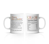 Hijie Tasse à café Chaos Coordinator, cadeau de remerciement pour collègue, patron, enseignant, infirmière, coordinateur du chaos, tasse en céramique de 325 ml