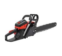 HIJNXG 58cc Tronçonneuse à essence 2 temps, tronçonneuse de 2,2KW 11000 tr/min avec réservoir de carburant de 18,93 oz, tronçonneuse à essence de 18 pouces pour la coupe de bois, la coupe du bois, les