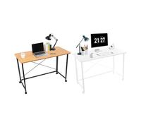 HIJNXG Bureau pliable, 94,5 x 42,3 x 75 cm, avec roulettes, mobile, en bois, peu encombrant, convient pour la maison et le bureau, couleur teck