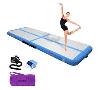HIJOFUN Air Floor Mat 3M 4M 5M 6M Tapis de Gymnastique Gonflable avec Pompe Pratique et 10/20cm d'épaisseur Pistes d'acrobatie Piste Gonflable Air Mat pour Gymnaste Tumbling Yoga Taekwondo