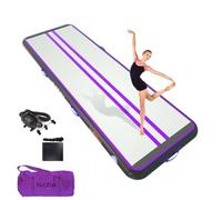 HIJOFUN Air Floor Mat 3M 4M 5M 6M Tapis de Gymnastique Gonflable avec Pompe Pratique et 10/20cm d'épaisseur Pistes d'acrobatie Piste Gonflable Air Mat pour Gymnaste Tumbling Yoga Taekwondo