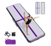 HIJOFUN Air Floor Mat 3M 4M 5M 6M Tapis de Gymnastique Gonflable avec Pompe Pratique et 10/20cm d'épaisseur Pistes d'acrobatie Piste Gonflable Air Mat pour Gymnaste Tumbling Yoga Taekwondo