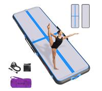 HIJOFUN Air Floor Mat 3M 4M 5M 6M Tapis de Gymnastique Gonflable avec Pompe Pratique et 10/20cm d'épaisseur Pistes d'acrobatie Piste Gonflable Air Mat pour Gymnaste Tumbling Yoga Taekwondo