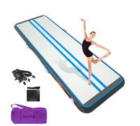 HIJOFUN Air Floor Mat 3M 4M 5M 6M Tapis de Gymnastique Gonflable avec Pompe Pratique et 10/20cm d'épaisseur Pistes d'acrobatie Piste Gonflable Air Mat pour Gymnaste Tumbling Yoga Taekwondo