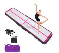 HIJOFUN Air Floor Mat 5M Tapis de Gymnastique Gonflable avec Pompe Pratique et 15cm d'épaisseur Pistes d'acrobatie Piste Gonflable Air Mat pour Gymnaste Tumbling Yoga Taekwondo