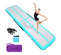 HIJOFUN Air Floor Mat 5M Tapis de Gymnastique Gonflable avec Pompe Pratique et 20cm d'épaisseur Pistes d'acrobatie Piste Gonflable Air Mat pour Gymnaste Tumbling Yoga Taekwondo