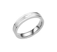 HIJONES 4MM Bagues de promesse Battement de cœur pour Couple INOX Taille 68