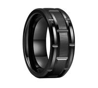 HIJONES Acier Inoxydable 8MM Statement Bagues pour Hommes Idées Cadeaux | Bagues de Promesse pour Lui, Bague pour Couple, Alliance de Mariage Confortable, Bijoux Minimalistes, Port Quotidien