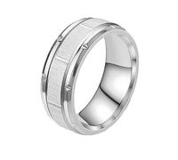 HIJONES Acier Inoxydable 8MM Statement Bagues pour Hommes Idées Cadeaux | Bagues de Promesse pour Lui, Bague pour Couple, Alliance de Mariage Confortable, Bijoux Minimalistes, Port Quotidien