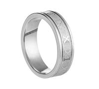 HIJONES Anneau Chiffres Romains pour des Hommes en Acier Inoxydable Bijoux Simples Et Élégants 6MM Argent Taille 65