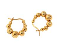 HIJONES Boucle D'oreille Femme Créole Perle Dégradée Acier Inoxydable Or