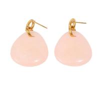 HIJONES Boucle D'oreille Femme Forme Goutte Résine Créole Rose