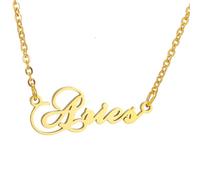 HIJONES Collier des 12 Signes du Zodiaque pour Femmes en Acier Inoxydable Chaîne Horoscope Personnalisée Bijou Délicat avec Charme Or Bélier