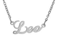 HIJONES Collier des 12 Signes du Zodiaque pour Femmes en Acier Inoxydable Chaîne Horoscope Personnalisée Bijou Délicat avec Charme Argent Lion