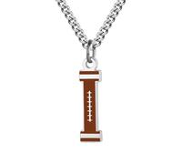 HIJONES Collier Rugby avec Pendentif Lettre Personnalisable Alphabet 26 Lettres Acier Inoxydable Pour Femmes et Hommes I