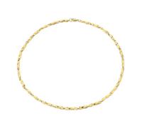 HIJONES Collier Torsadé en Acier Inoxydable pour Hommes et Femmes Chaîne Minimaliste Superposée Clavicule Bijoux 3mm 55cm Argent