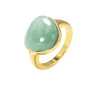 HIJONES Femmes Acier Inoxydable Goutte Pierre Précieuse Bague Statement Œil de Tigre Agate Cristal Bague à Nœud Bijoux pour Fête
