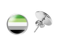 HIJONES Femmes Hommes Acier Inoxydable Bandeau Arc-en-ciel Boucle D'oreille Pour Fierté Gaie et Lesbienne Style 7