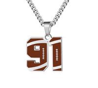 HIJONES Femmes Hommes Pendentif Seul Numéro Baseball Collier Athlètes Charme Chaîne Bijoux De Sport Personnalisés 91
