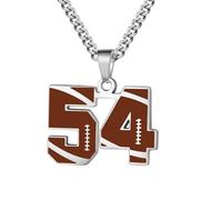 HIJONES Femmes Hommes Pendentif Seul Numéro Baseball Collier Athlètes Charme Chaîne Bijoux De Sport Personnalisés 54