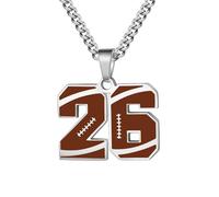 HIJONES Femmes Hommes Pendentif Seul Numéro Baseball Collier Athlètes Charme Chaîne Bijoux De Sport Personnalisés 26